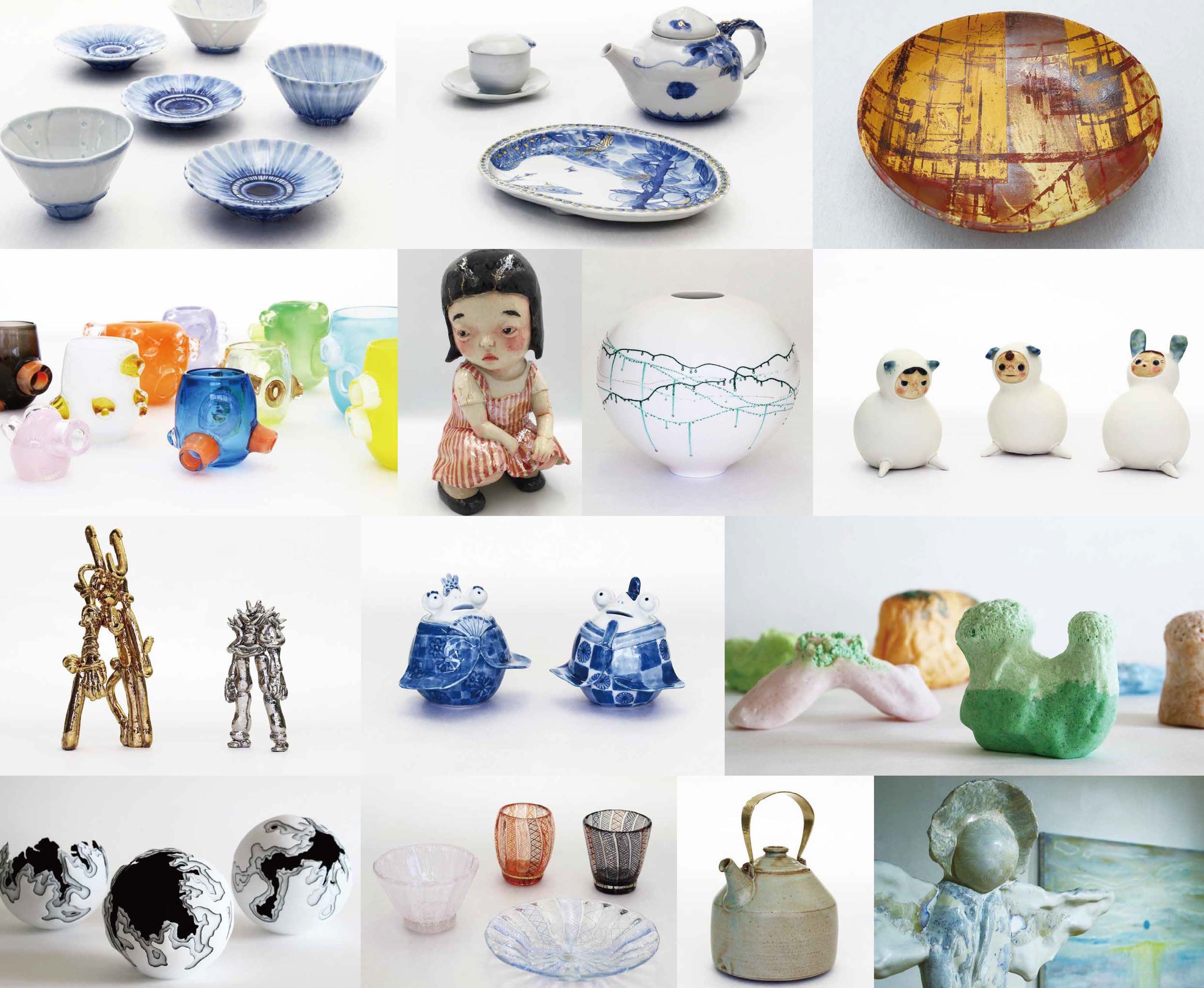 ガラス陶芸新進作家作品展2024のチラシ